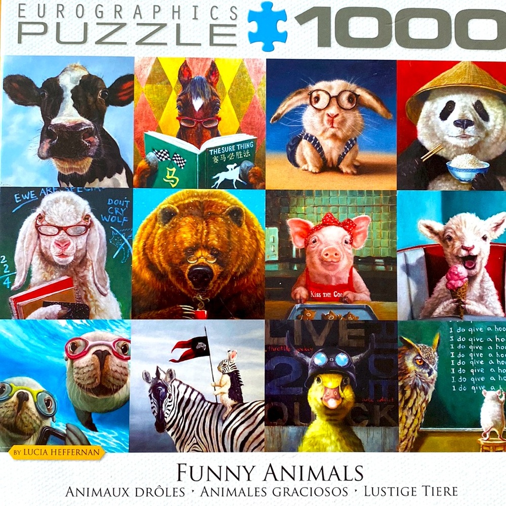 EuroGraphics Funny Animals 1000-Piece Puzzle